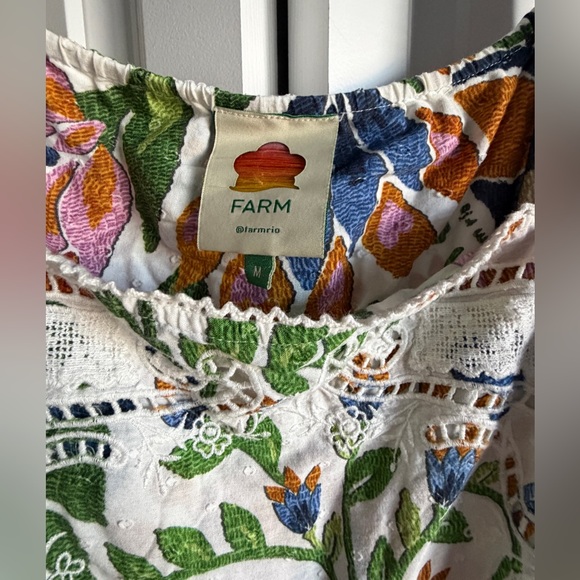 FARM Rio Summer Garden Embroidered Midi | Sz M - Picture 7 of 9